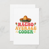 Carte De Remerciements Nacho Moyenne Coder Funny Mexicain Cindo De Mayo (Devant / Derrière)