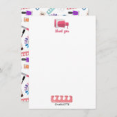 Carte De Remerciements Nails Manicure Pedicure Beauty Salon (Devant / Derrière)