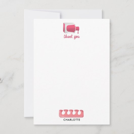 Carte De Remerciements Nails Manicure Pedicure Beauty Salon (Devant)