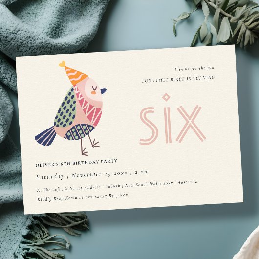 Carte De Remerciements Naissance rose mignonne n'importe quel âge 6e anni