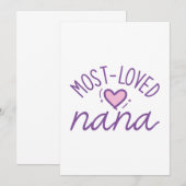 Carte De Remerciements Nana la plus aimée (Devant / Derrière)