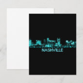 Carte De Remerciements Nashville Skyline (Devant / Derrière)