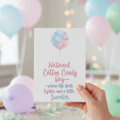 Carte De Remerciements National Cotton Candy Day