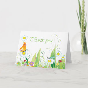 Carte de remerciements nature