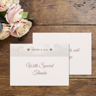 Carte De Remerciements Nature Chevaux Mariage Custom