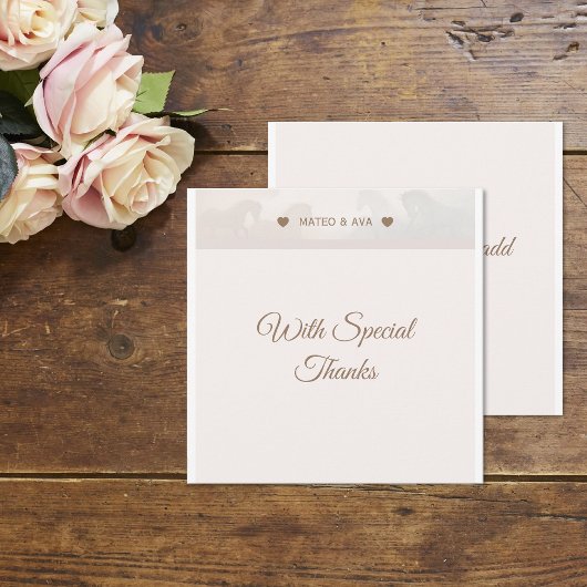 Carte De Remerciements Nature Chevaux Mariage Custom