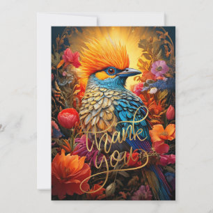 Carte De Remerciements Nature lunaire Oiseau bleu No 2