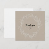 Carte de remerciements - naturel (Devant / Derrière)