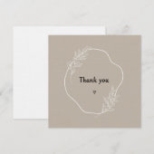 Carte de remerciements - naturel (Devant / Derrière)