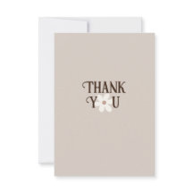 Carte de remerciements naturel Daisy Boho