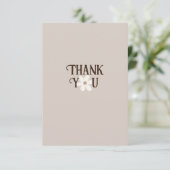 Carte de remerciements naturel Daisy Boho (Debout devant)