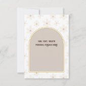 Carte de remerciements naturel Daisy Boho (Dos)