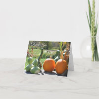 Carte de remerciements Naturel Gourmet Et Pumkins