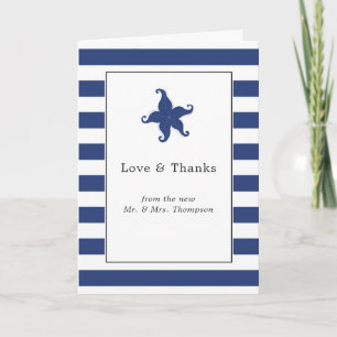 Carte De Remerciements Nautical Wedding Photo