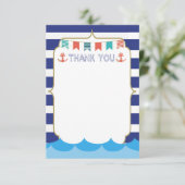 Carte de remerciements nautique (Debout devant)