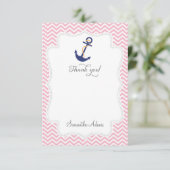 Carte de remerciements nautique d'Ancre (Debout devant)