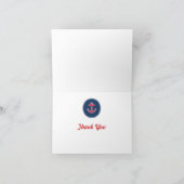 Carte de remerciements nautique d'Ancre (Intérieur)