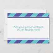 Carte de remerciements nautique de baby shower (Dos)