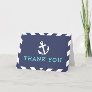 Carte de remerciements nautique de Chevron de