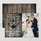 Carte de remerciements nautique de photo de (Devant / Derrière)