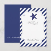 Carte de remerciements nautique d'étoiles de mer (Devant / Derrière)