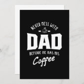 Carte De Remerciements Ne Jamais Embêter Papa Avant Qu'Il Ait Bu Son Café (Devant / Derrière)