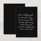 Carte De Remerciements ne juge pas les gens (Devant / Derrière)