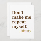 Carte De Remerciements Ne me fais pas répéter (Devant / Derrière)