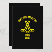 Carte De Remerciements Ne m'oblige pas à utiliser mon entraîneur voix dis (Devant / Derrière)