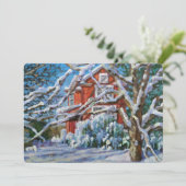 Carte De Remerciements Neige de Noël  (Debout devant)