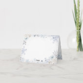 Carte De Remerciements Neige d'hiver en amour Fête des mariées pliée (Dos)