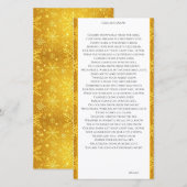 Carte De Remerciements Neige dorée (Devant / Derrière)