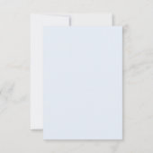 Carte De Remerciements Neige en amour Hiver Bleu Bow Fête des mariées (Dos)