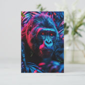 Carte De Remerciements Neon Gorilla (Debout devant)