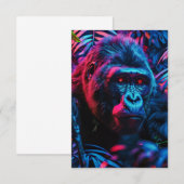Carte De Remerciements Neon Gorilla (Devant / Derrière)