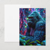 Carte De Remerciements Neon Gorilla (Devant / Derrière)