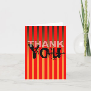 Carte de remerciements Neon Orange