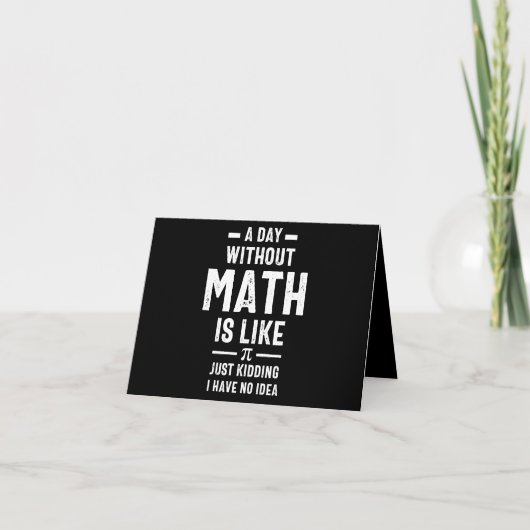 Carte De Remerciements Nerdy Enseignant en mathématiques PI Physique Math (Devant)