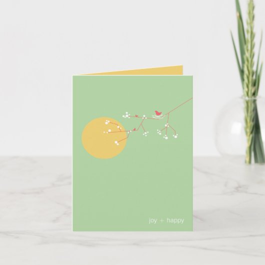 Carte De Remerciements Nesting Bird & Family Baby Thank You Note Card (Devant)