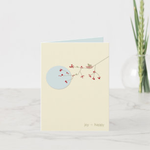 Carte De Remerciements Nesting Bird & Family Baby Thank You Note Card
