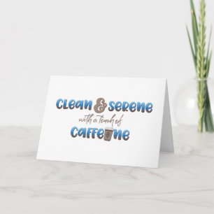 Carte De Remerciements Nettoyer et sérénité avec une touche de caféine
