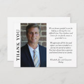 Carte De Remerciements Nettoyer minimaliste photo Sympathie funéraire (Devant / Derrière)