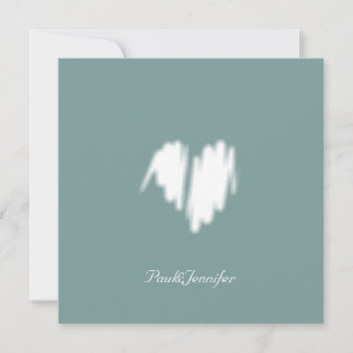 Carte De Remerciements Nettoyer Monochrome Moderne Classique Vibe Amour C