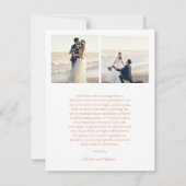 Carte De Remerciements Nettoyer Pêche Botanique Photo Mariage élégant (Dos)