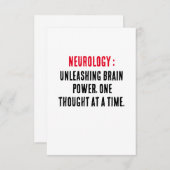 Carte De Remerciements Neurologie : Libérer la puissance du cerveau, une  (Devant / Derrière)