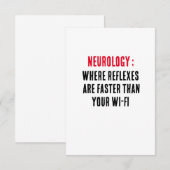 Carte De Remerciements Neurologie : où les réflexes sont plus rapides que (Devant / Derrière)