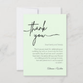 Carte De Remerciements Neutral Black and White Minimalist Wedding (Devant)