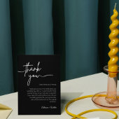 Carte De Remerciements Neutral Black and White Minimalist Wedding