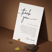 Carte De Remerciements Neutral Black and White Minimalist Wedding