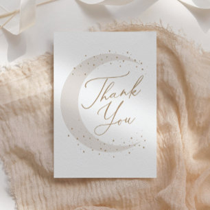 Carte De Remerciements Neutre sur le Baby shower de la Lune
